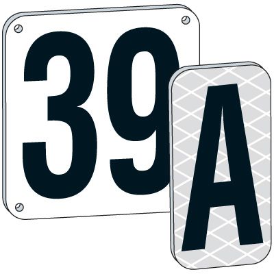 12" White Aluminum Number And Letter Plates