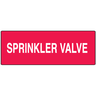 Sprinkler Valve - Anodized Aluminum Sprinkler Sign