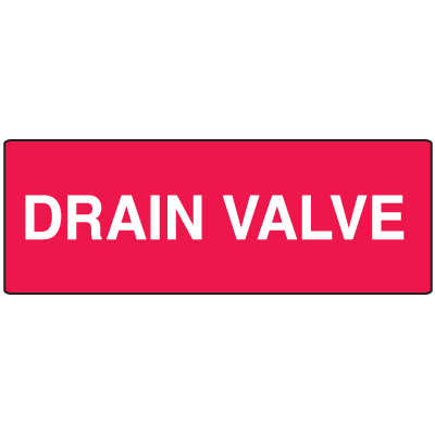 Drain Valve - Anodized Aluminum Sprinkler Sign
