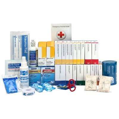 ANSI 75-Person Class B+ First Aid Kit With Meds  90573