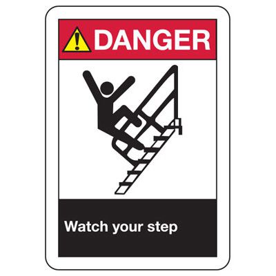 ANSI Danger Signs - Watch Your Step