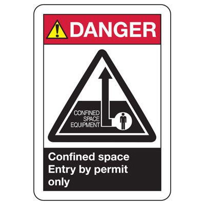 ANSI Danger Confined Space Signs