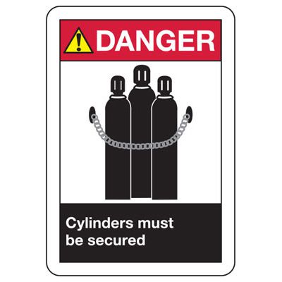 Danger Signs - Cylinders Must Be Secured