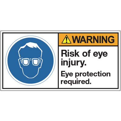 ANSI Warning Labels - Risk Of Eye Injury