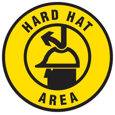Floor Safety Signs - Hard Hat Area