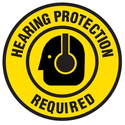 Floor Safety Signs - Hearing Protection Required