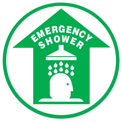 Floor Safety Signs - Emergency Shower
