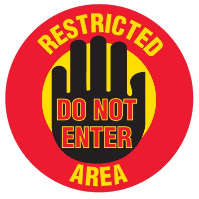 Floor Safety Signs - Restricted Area Do Not Enter