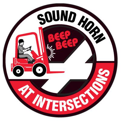 Floor Safety Signs - Sound Horn At Intersections