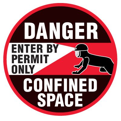 Floor Safety Signs - Danger Enter By Permit