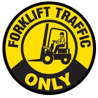 Floor Safety Signs - Forklift Traffic Only