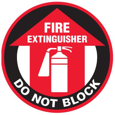Floor Safety Signs - Fire Extinguisher Do Not Block