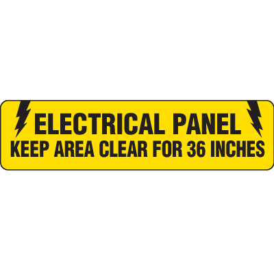 Electrical Panel Keep Area Clear For 36" Floor Decal