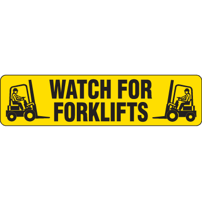 Watch For Forklifts Floor Safety Decal