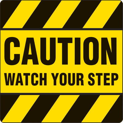 Caution Watch Your Step Anti-Slip Floor Safety Decal