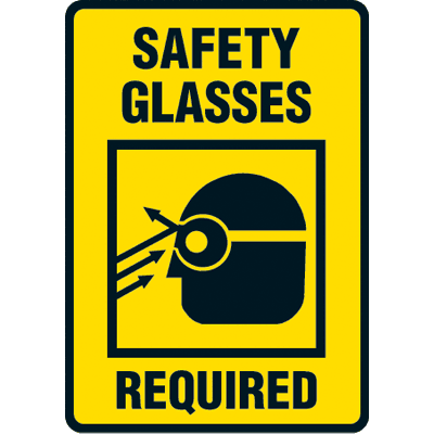 Safety Glasses Floor Safety Decal