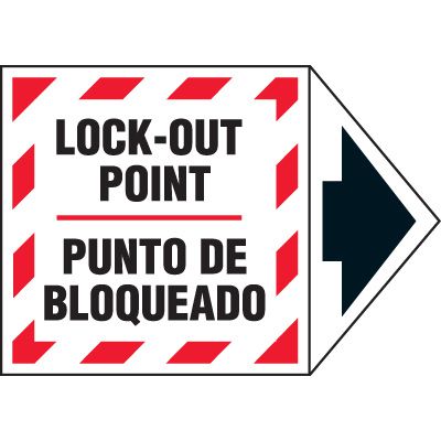 Bilingual Lockout Labels - Lock-Out Point