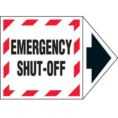 Arrow Labels - Emergency Shut-Off Switch