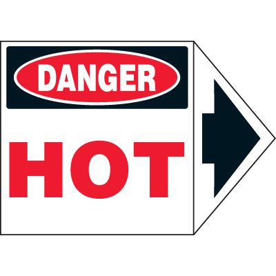 Arrow Labels - Danger Hot