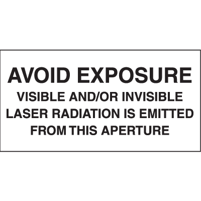 Avoid Exposure Laser Radiation Emitted - Laser Warning Labels