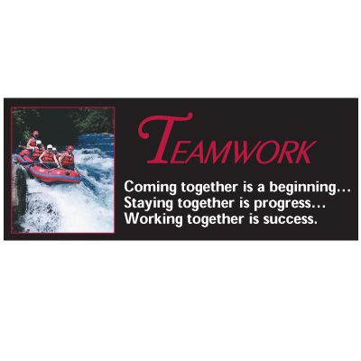 Teamwork Working Together Is Success Motivational Banner