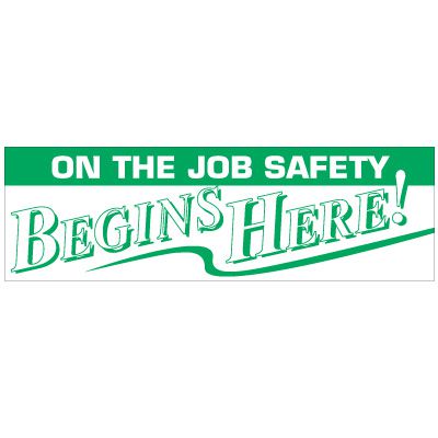 On The Job Safety Banner