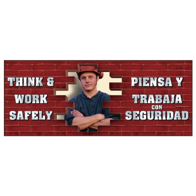 Think & Work Safely Bilingual Banner