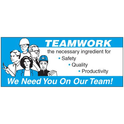 Teamwork We Need You On Our Team Motivational Banner