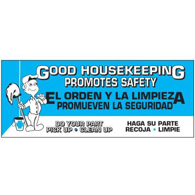 Bilingual Good Housekeeping Promotes Safety Banner