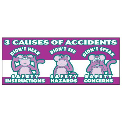 3 Causes of Accidents Banner - Didn't Hear See Speak