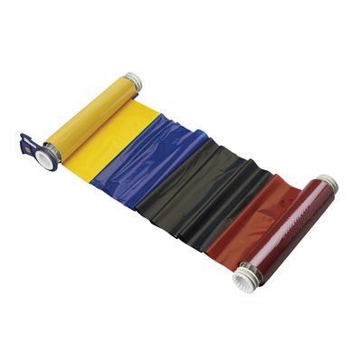 BBP®85 Series Printer Ribbon: R10000, Black/Blue/Red/Yellow, 6.25 in W x 200 ft L, 8 in Panels