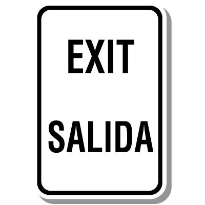 Bilingual Exit Sign - Exit