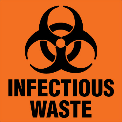 Infectious Waste Biohazard Label