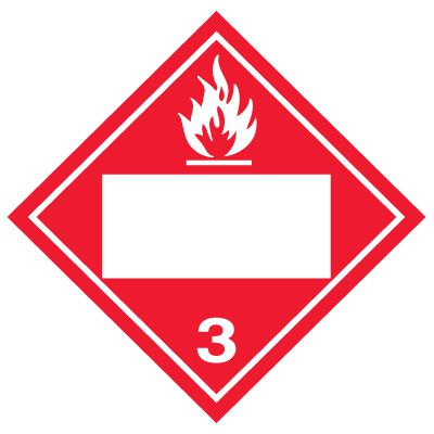 Blank D.O.T. Placards - Flammable/Combustible
