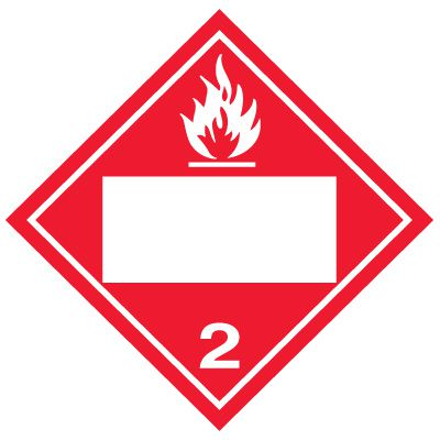 Blank D.O.T. Placards - Flammable Gas