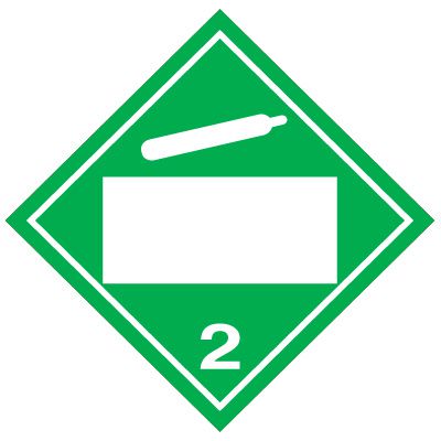 Blank D.O.T. Placards - Non-Flammable Gas