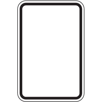Bordered Blank Traffic Signs