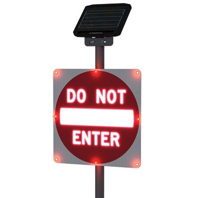 Do Not Enter LegendViz Blinker Solar Sign