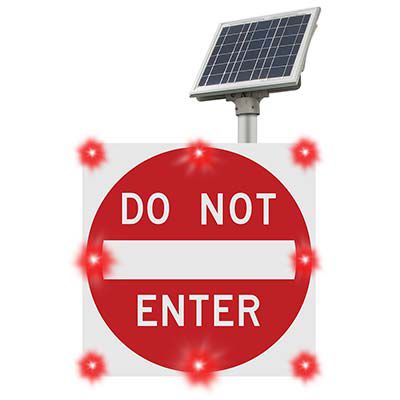 BlinkerSign® Flashing LED DO NOT ENTER Sign
