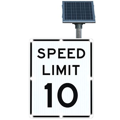 BlinkerSign® Flashing LED Signs - SPEED LIMIT 10