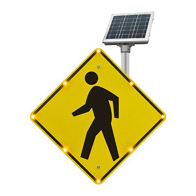 LED Flashing Pedestrian Crossing Sign