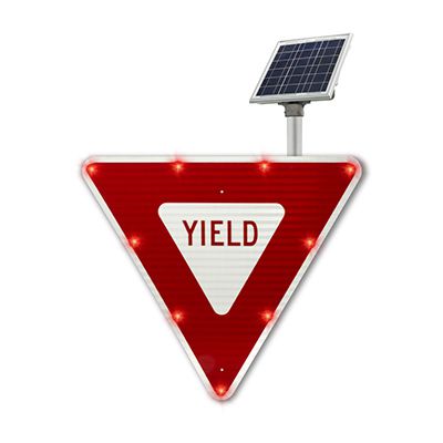 BlinkerSign® Flashing LED Yield Sign