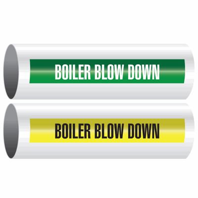 Boiler Blow Down - Opti-Code® Self-Adhesive Pipe Markers