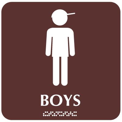 Optima ADA Restroom Signs - Boys