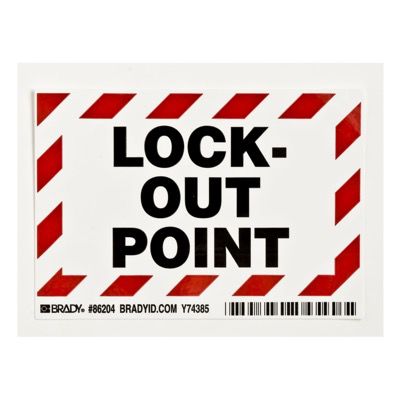 Brady 86204 Lock-Out Point Self Adhesive Labels