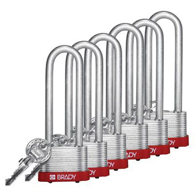 Brady® Key Retaining Steel Padlock Sets