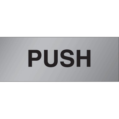 Brass & Aluminum Door Signs- Push