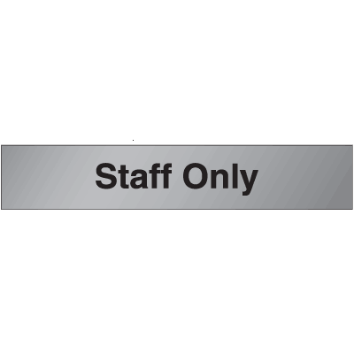 Brass & Aluminum Door Signs - Staff Only