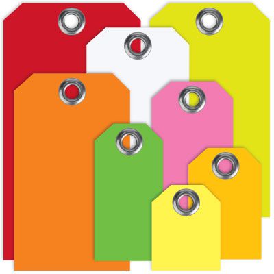 DuroTag™ Blank Colored Plastic Tags - Pack of 100