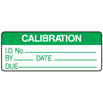 Calibration ID No. - Write On Labels On A Roll